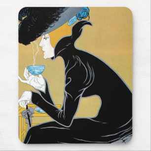 Vintage Art Nouveau, dam som dricker Marco Polo te Musmatta