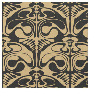 Vintage Art nouveau "Dancers" av Koloman Moser Tyg