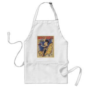 Vintage Art Nouveau Dansare Fransk Affisch Förkläde