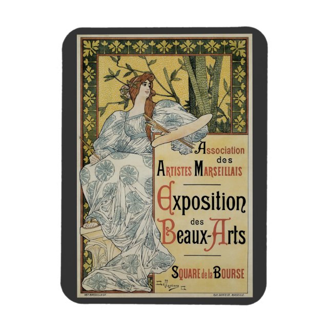 Vintage Art Nouveau, Exposition des Beaux Arts Magnet (Vertikal)