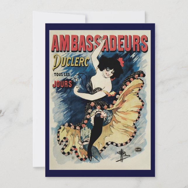 Vintage Art nouveau Flamenco Dancer, ambassader (Framsida)