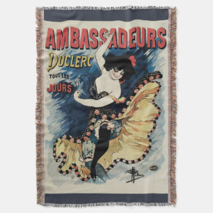 Vintage Art Nouveau Flamenco-dansare, Ambassadeurs Filt