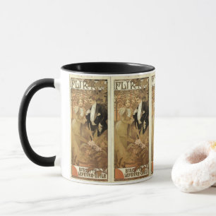 Vintage Art nouveau Flirt Biscuits, Alphonse Mucha Mugg