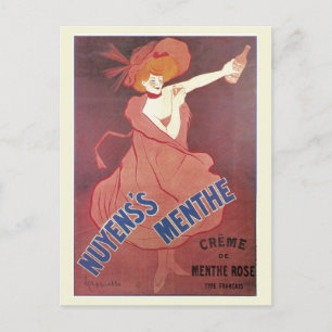 Vintage art nouveau Fransk, vätska och Vykort
