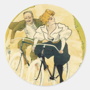Vintage Art Nouveau, Gladiator Cycles Cyklar Runt Klistermärke