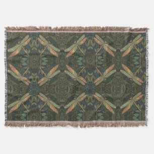 Vintage art nouveau grön guld Libell Filt