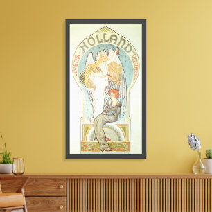 Vintage Art Nouveau, Holland Levensverzekering Canvastryck