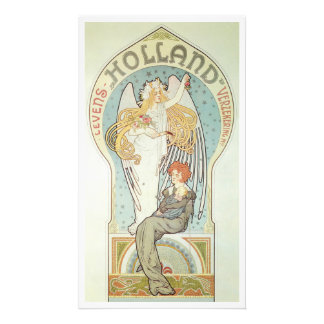 Vintage Art Nouveau, Holland Levensverzekering Fototryck