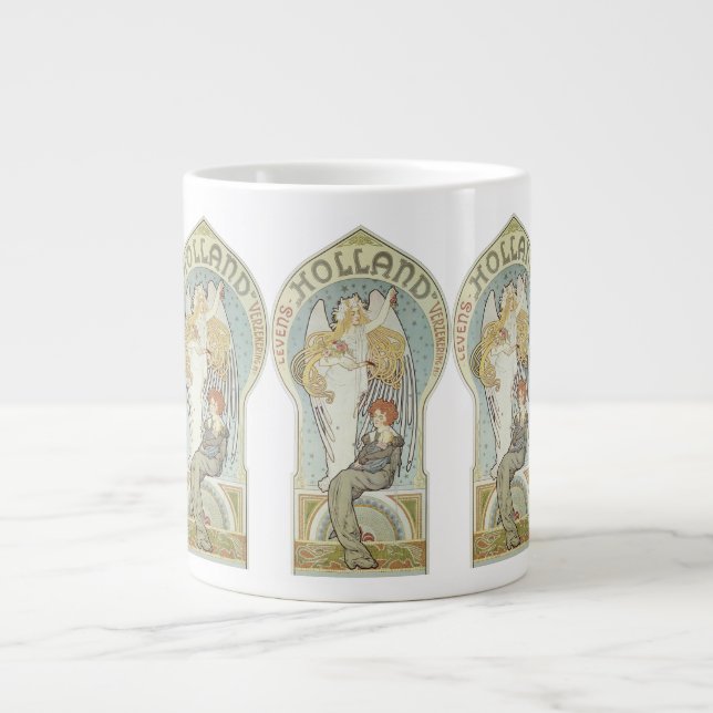 Vintage Art nouveau, Holland Levensverzekering Jumbo Mugg (Framsidan)
