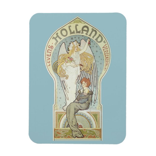 Vintage Art nouveau, Holland Levensverzekering Magnet (Vertikal)
