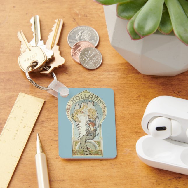 Vintage Art Nouveau, Holland Levensverzekering Nyckelring (Skrivbord)