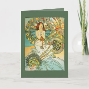 Vintage Art nouveau Inbjudningskort för möhippan