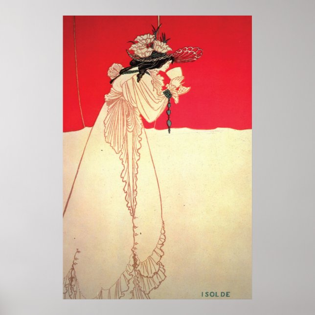 Vintage Art nouveau ~ Isolde by Beardsley Poster (Framsidan)