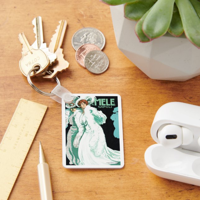 Vintage Art nouveau, Italien Mode och Finare Nyckelring (Skrivbord)