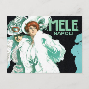 Vintage Art nouveau, Italien Mode och Finare Vykort