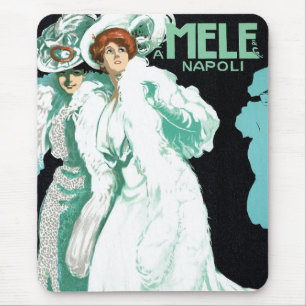 Vintage Art Nouveau, italiensk mode, eleganta kvin Musmatta