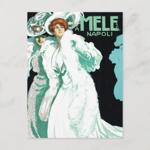 Vintage Art nouveau, italienska Mode, Finare Kvinn Vykort