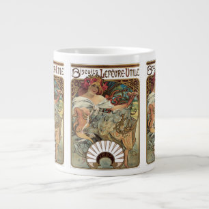Vintage Art Nouveau, kakor av Alphonse Mucha Jumbo Mugg