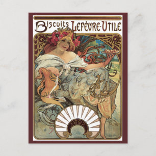 Vintage Art Nouveau, kakor av Alphonse Mucha Vykort