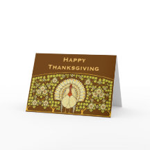Vintage Art Nouveau Kalkon Thanksgiving