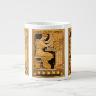 Vintage Art Nouveau, Kärlek Besegrar Allt Vetenska Jumbo Mugg
