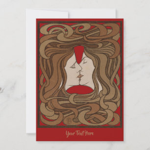 Vintage Art nouveau KIS Julkort