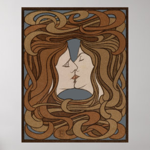 Vintage Art nouveau KIS Poster