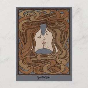 Vintage Art nouveau KIS Vykort
