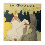 Vintage Art nouveau, La Goulue av Toulouse Lautrec Kakelplatta<br><div class="desc">Vintage Illustration Art nouveau poster med dansaren La Goulue av Henri de Toulouse-Lautrec. Den ursprungliga reklamlitografiet var Toulouse Lautrecs första poster och innehåller dansaren La Goulue (Louise Weber, drottningen av Montmartre) som utför den skandalösa schahut (kan) som dansar med sin partner Valentin le Desosse (den benlösa var namn av Jacques...</div>