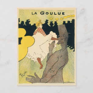 Vintage Art nouveau, La Goulue av Toulouse Lautrec Vykort