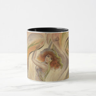 Vintage Art nouveau, La Loie Fuller Modern Dancer Mugg