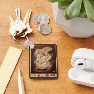 Vintage Art nouveau, La Loie Fuller Modern Dancer Nyckelring