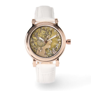 Vintage Art nouveau "La Plume" av Mucha Armbandsur