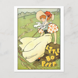 Vintage Art nouveau Little Bo Peep Vykort