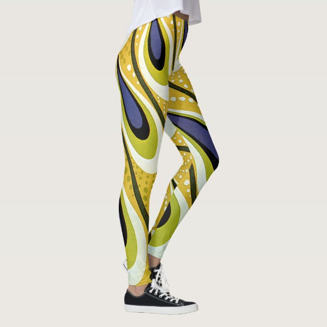 Vintage Art Nouveau, Macmillan's Påfågelsfjäder Leggings (Höger)