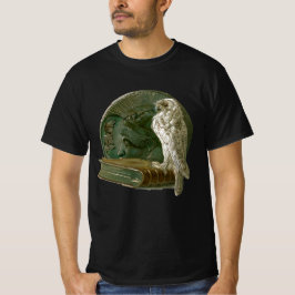 Vintage Art Nouveau med en uggla, ett mynt och en  T Shirt