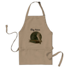 Vintage Art nouveau med Uggla, mynt och Bok Förkläde