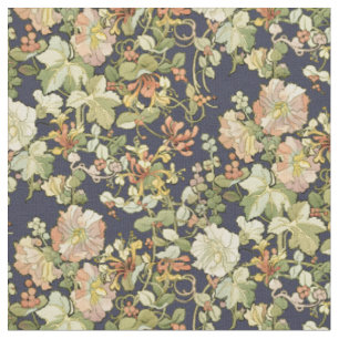 Vintage Art nouveau Mucha Honeysuckle Mönster Tyg
