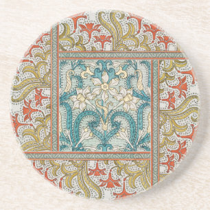 Vintage Art Nouveau Narcissmönster Verneuil Underlägg