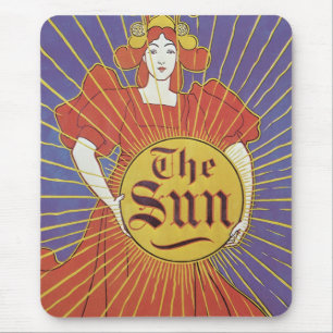 Vintage Art Nouveau, New York Sun Tidning Musmatta