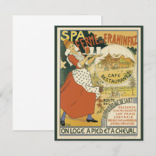 Vintage Art Nouveau, Ölrestaurang och Kaffe Inbjudningar