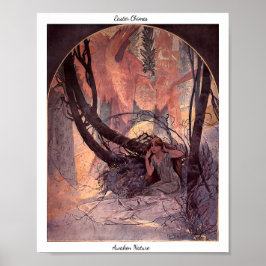 Vintage Art nouveau Påsk Chimes Awaken Nature Poster