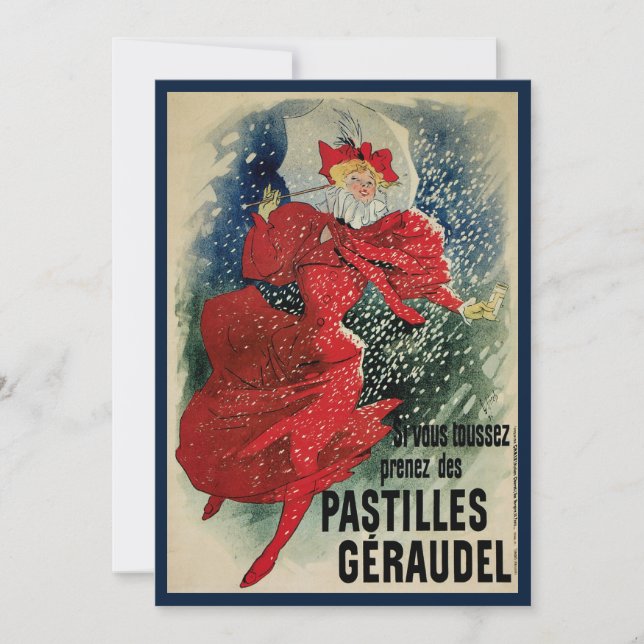 Vintage Art Nouveau Pastiller Geraudel Hostdroppar (Framsida)
