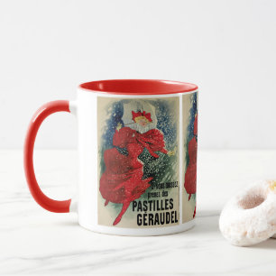 Vintage Art Nouveau Pastiller Geraudel Hostdroppar Mugg