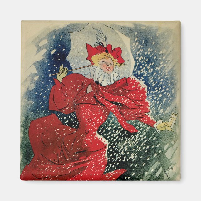 Vintage Art Nouveau Pastiller Geraudel Hostillerem Magnet (Framsidan)