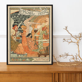 Vintage Art nouveau Poster nytt år
