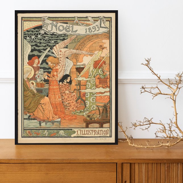 Vintage Art nouveau Poster nytt år (Skapare uppladdad)