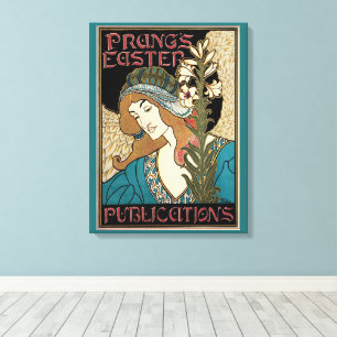 Vintage Art Nouveau, Prangs påskpublikationer Canvastryck