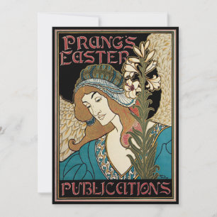 Vintage Art Nouveau, Prangs påskpublikationer Julkort