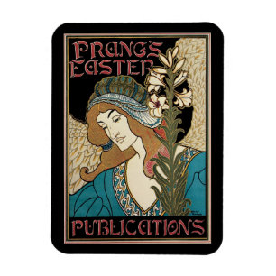 Vintage Art Nouveau, Prangs påskpublikationer Magnet